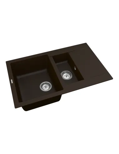 Мойка для кухни из гранита Vankor Orman OMP 04.80 Chocolate, 490х785х190 мм - 2