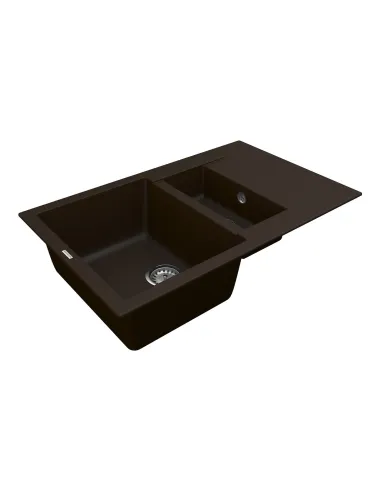 Мойка для кухни из гранита Vankor Orman OMP 04.80 Chocolate, 490х785х190 мм - 3