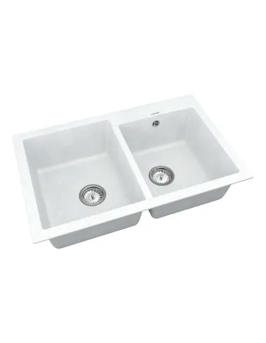 Мойка для кухни из гранита Vankor Orman OMP 05.80 White stone, 500х795х190 мм - 2