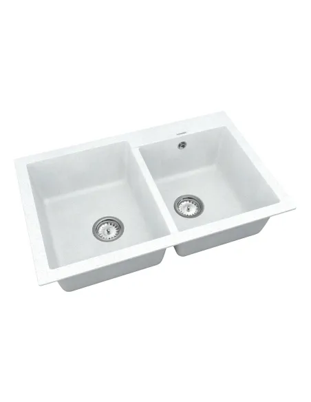 Мойка для кухни из гранита Vankor Orman OMP 05.80 White stone, 500х795х190 мм - 2