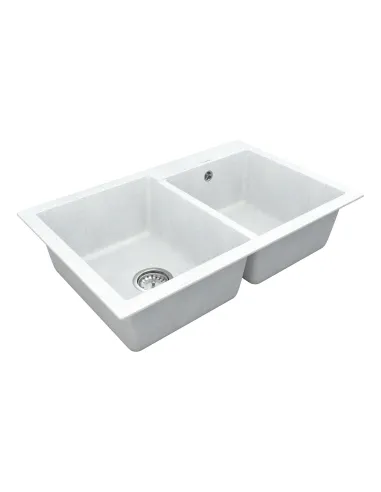 Мойка для кухни из гранита Vankor Orman OMP 05.80 White stone, 500х795х190 мм - 3