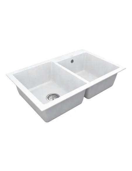 Мойка для кухни из гранита Vankor Orman OMP 05.80 White stone, 500х795х190 мм - 3