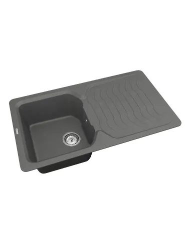 Мойка для кухни из гранита Vankor Sigma SMP 02.85 Gray, 490х845х190 мм - 2