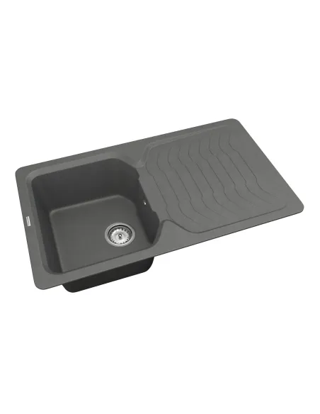 Мойка для кухни из гранита Vankor Sigma SMP 02.85 Gray, 490х845х190 мм - 2