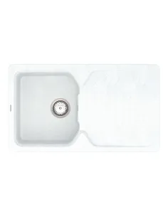 Мийка для кухні з граніту Vankor Sigma SMP 02.85 White stone, 490х845х190 мм - 1