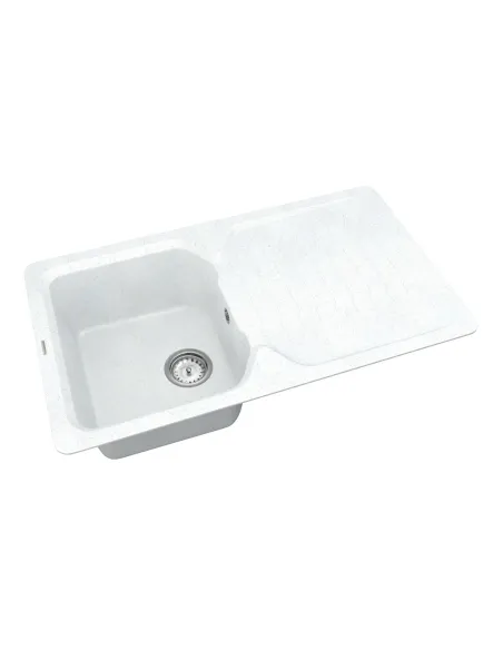 Мийка для кухні з граніту Vankor Sigma SMP 02.85 White stone, 490х845х190 мм - 2