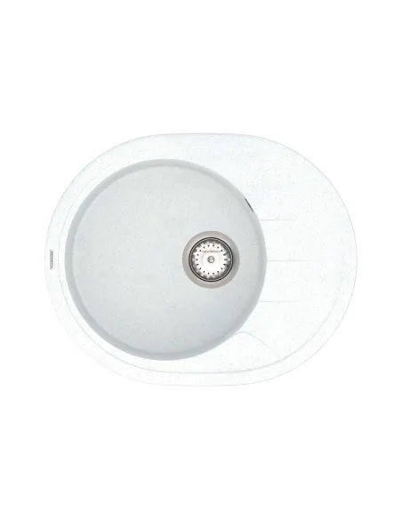 Мийка для кухні з граніту Vankor Sity SMO 02.61 White stone, 605х490х200 мм - 1