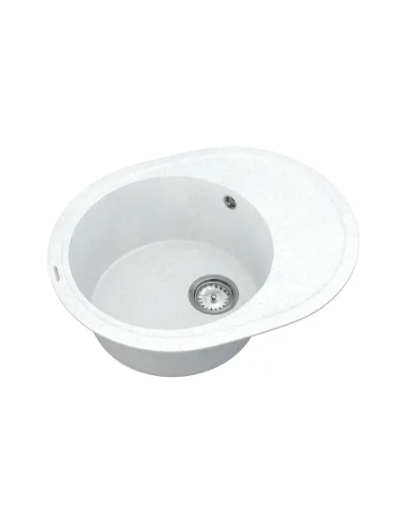 Мийка для кухні з граніту Vankor Sity SMO 02.61 White stone, 605х490х200 мм - 2