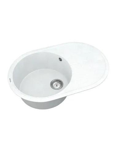 Мойка для кухни из гранита Vankor Sity SMO 02.78 White stone, 765х500х200 мм - 2