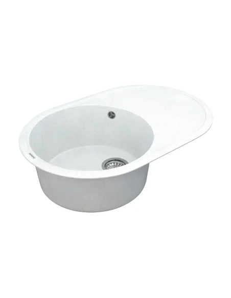 Мойка для кухни из гранита Vankor Sity SMO 02.78 White stone, 765х500х200 мм - 3