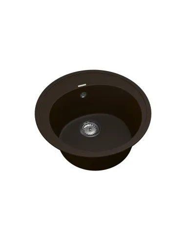Мийка для кухні з граніту Vankor Sity SMR 01.50 Chocolate, 495х495х200 мм - 2