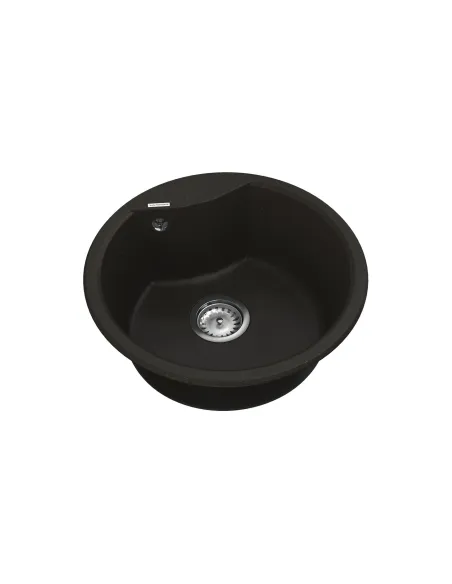Мийка для кухні з граніту Vankor Vena VMR 01.48 Black, 475х475х180 мм - 2