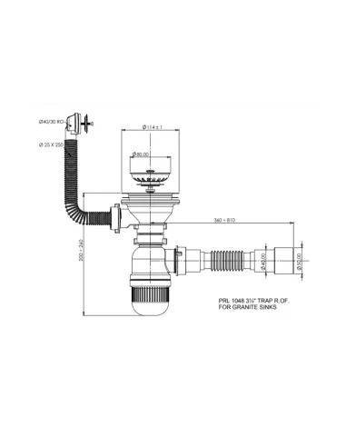 Сифон для кухонного Мийка Vankor PrL1048, 3,5 дюйма - 2
