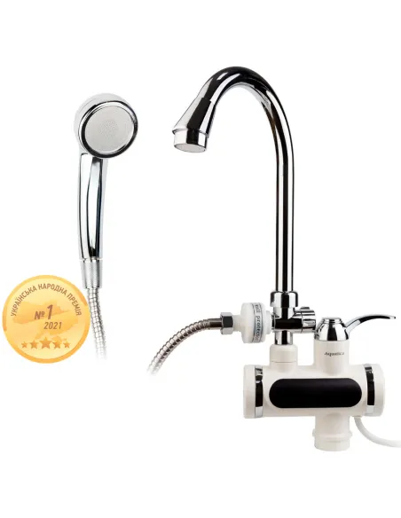 Смеситель для ванны с термостатом Aquatica JZ-6C141W, 3 кВт - 1