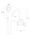 Змішувач для ванни з термостатом Aquatica JZ-7C141W, 3 кВт - 3