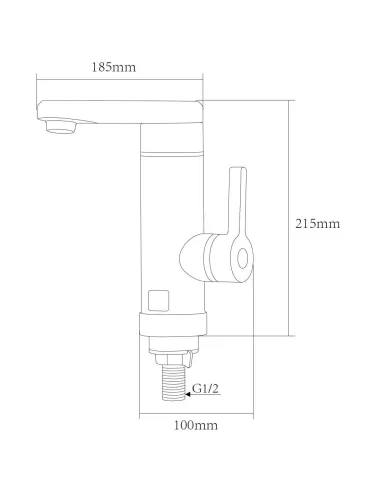 Смеситель для кухни с подогревом воды Aquatica HZ-6B243W, 3 кВт - 2