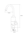 Смеситель для кухни с подогревом воды Aquatica NZ-6B142W, 3 кВт - 3