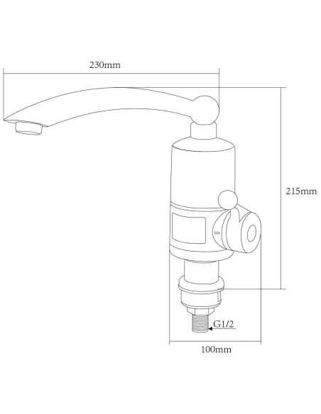Змішувач для кухні з підігрівом води Aquatica NZ-6B242W, 3 кВт - 3