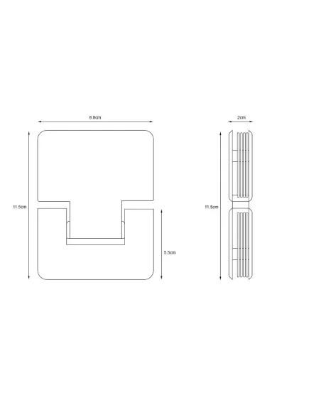 Душова кабіна без піддону Asignatura Aragon 90х90 орна, квадратна - 8