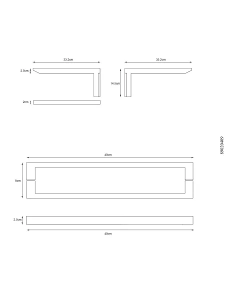 Душова кабіна без піддону Asignatura Aragon 90х90 орна, квадратна - 9