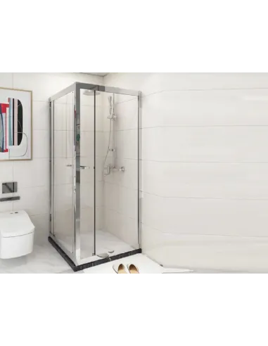 Душевая кабина без поддона Asignatura Tinto 90х90 раздвижная, квадратная - 2