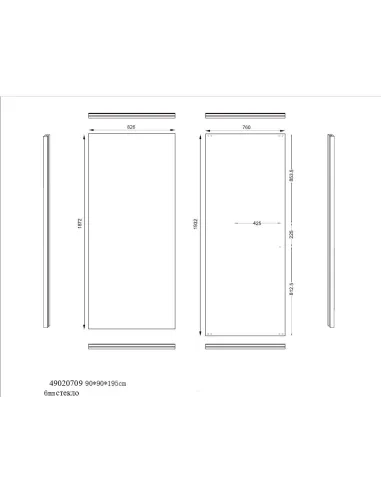 Душевая кабина без поддона Asignatura Tinto 90х90 раздвижная, квадратная - 6