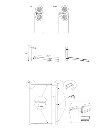 Душевая кабина без поддона Asignatura Tinto 90х90 раздвижная, квадратная - 7