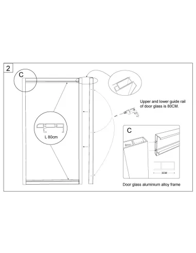 Душевая кабина без поддона Asignatura Tinto 90х90 раздвижная, квадратная - 9