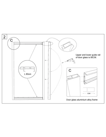Душевая кабина без поддона Asignatura Tinto 90х90 раздвижная, квадратная - 9