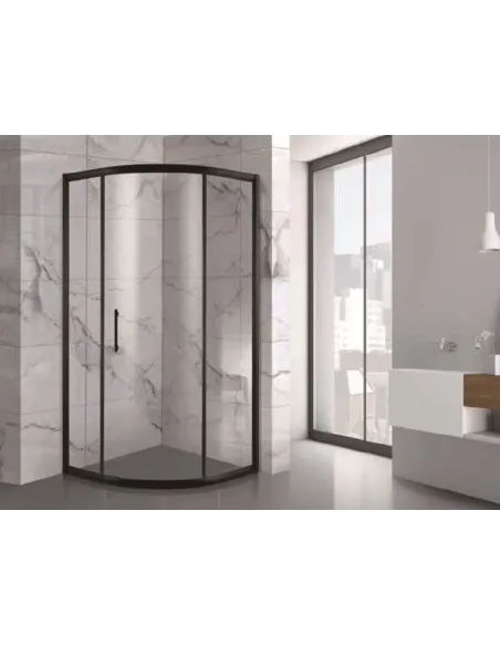 Душова кабіна без піддону Asignatura Altea 90х90 розсувна, напівкругла - 3
