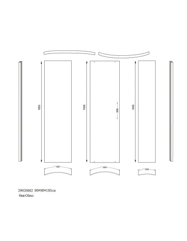 Душова кабіна без піддону Asignatura Altea 90х90 розсувна, напівкругла - 7