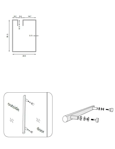 Душова кабіна без піддону Asignatura Altea 90х90 розсувна, напівкругла - 8