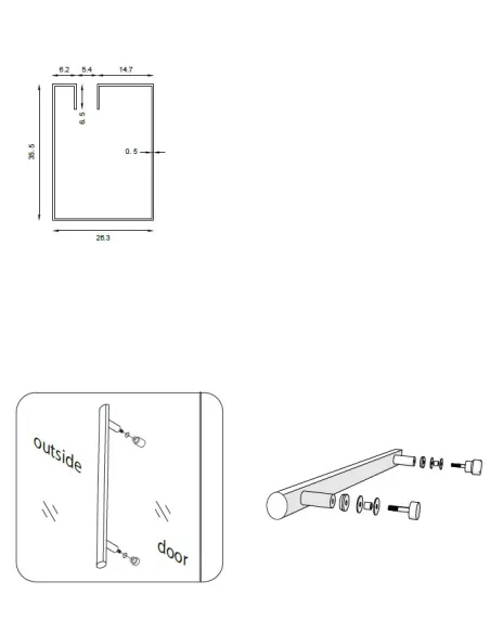 Душова кабіна без піддону Asignatura Altea 90х90 розсувна, напівкругла - 8