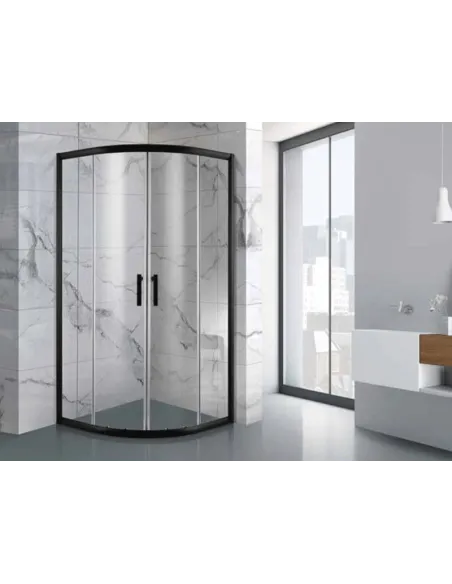 Душова кабіна без піддону Asignatura Velvet 90х90 розсувна, напівкругла - 3