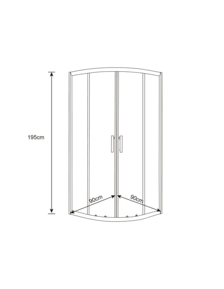 Душова кабіна без піддону Asignatura Velvet 90х90 розсувна, напівкругла - 8
