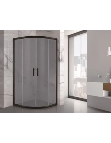 Душевая кабина без поддона Asignatura Velvet 90х90 раздвижная, полукруглая, стекло серое - 2