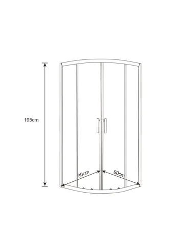 Душевая кабина без поддона Asignatura Velvet 90х90 раздвижная, полукруглая, стекло серое - 8