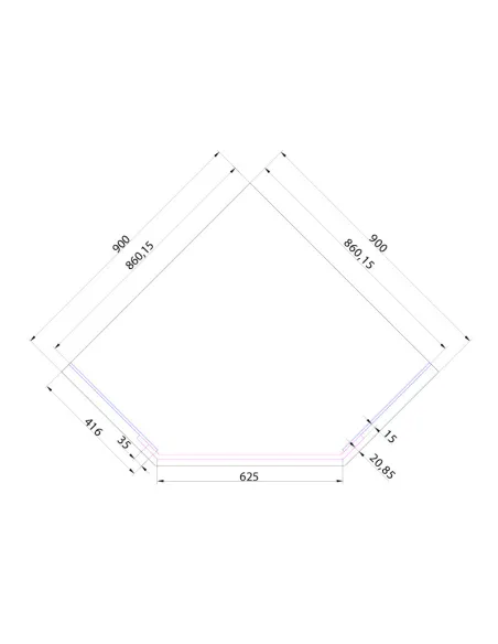 Душова кабіна без піддону Asignatura Turia 90х90 орна, п`ятикутна - 5 Душова кабіна без піддону Asignatura Turia 90х90 орна, п`ятикутна - 5