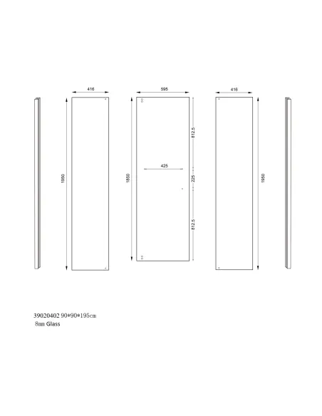Душова кабіна без піддону Asignatura Turia 90х90 орна, п`ятикутна - 6 Душова кабіна без піддону Asignatura Turia 90х90 орна, п`ятикутна - 6