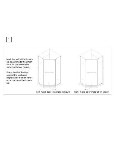 Душова кабіна без піддону Asignatura Turia 90х90 орна, п`ятикутна - 10