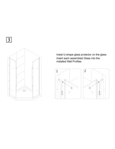 Душова кабіна без піддону Asignatura Turia 90х90 орна, п`ятикутна - 12