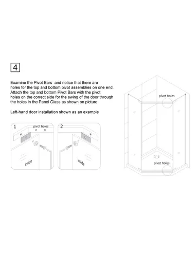 Душова кабіна без піддону Asignatura Turia 90х90 орна, п`ятикутна - 13