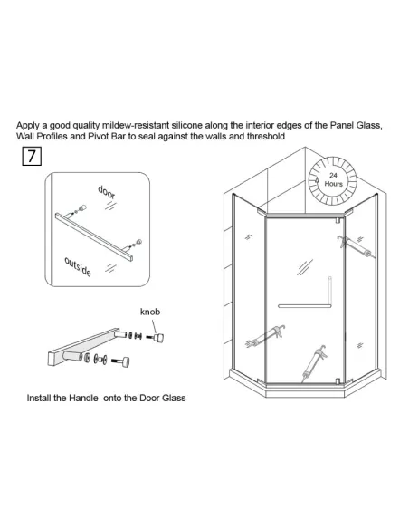 Душова кабіна без піддону Asignatura Turia 90х90 орна, п`ятикутна - 16 Душова кабіна без піддону Asignatura Turia 90х90 орна, п`ятикутна - 16