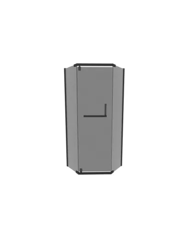 Душевая кабина без поддона Asignatura Turia 90х90 распашная, пятиугольная, стекло серое - 2