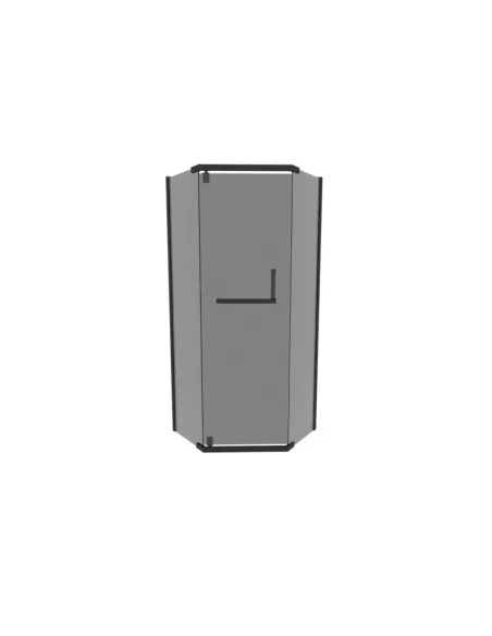 Душевая кабина без поддона Asignatura Turia 90х90 распашная, пятиугольная, стекло серое - 2