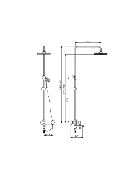 Душова система з виливом Asignatura Delight 75507800 - 2