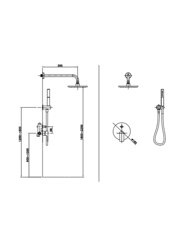 Душевая система скрытого монтажа Asignatura Delight 75507900 - 2