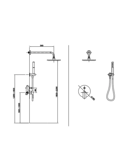 Душевая система скрытого монтажа Asignatura Delight 75507900 - 2