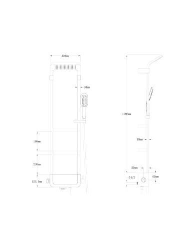 Душова панель Asignatura Unique 85597802 чорна - 4