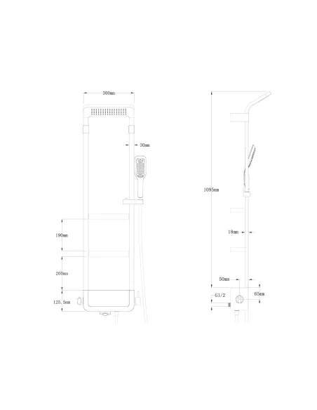 Душова панель Asignatura Unique 85597802 чорна - 4